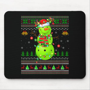 Womens Ckleball Snowman Ugly Christmas Sweater Srt Mouse Pad