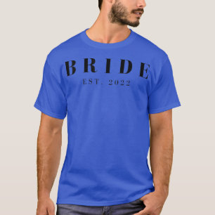Womens Classic Letter Printed Bride Wedding Bachel T-Shirt