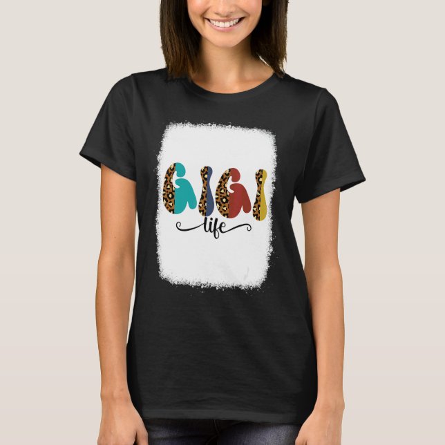 Womens Classy Gigi Life With Leopard Pattern Shade T-Shirt (Front)