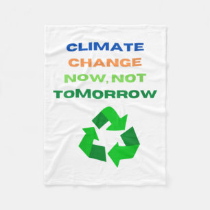 Womens Climate Change Enthusiast, Environmental Fleece Blanket
