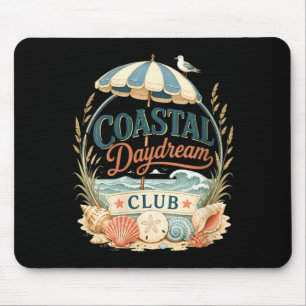 Womens Coastal Daydream Club Beach Seashell Mouse Pad