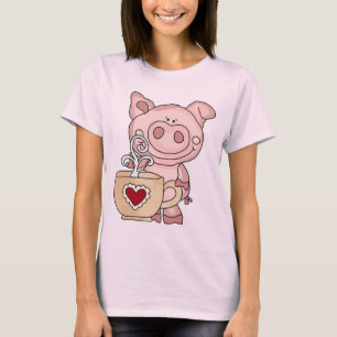 Women's Coffee Pig Tie Dye T-Shirt