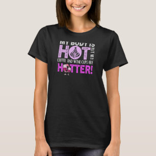 Womens Coffee Wine Quote Barista Cool Coffee Wine T-Shirt