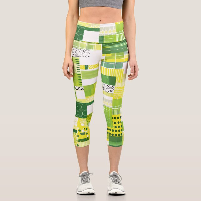 Women's Colourful Pattern Leggings – Vibrant (Front)