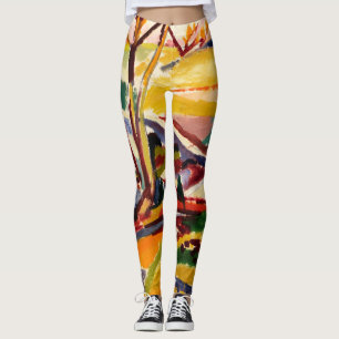 Women's Colourful Trendy Abstract Painting  Leggings