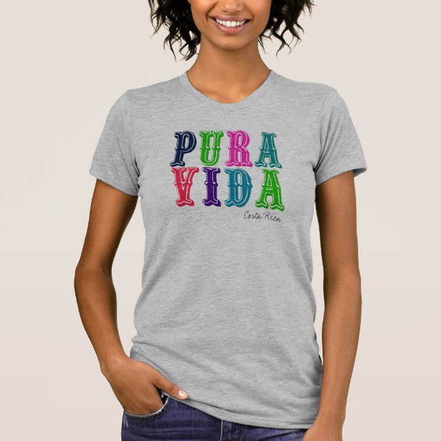 Women's Colourful Vida Costa Rica T-shirt (Front)