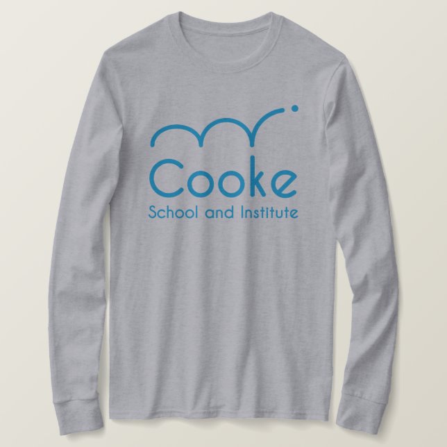 WOMEN'S Cooke Long-Sleeve Shirt, Grey T-Shirt (Design Front)