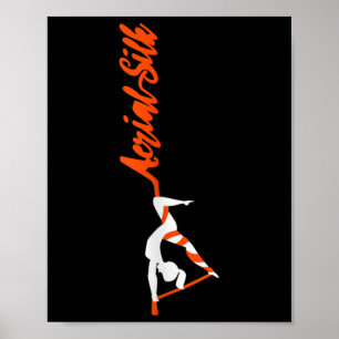 Womens Cool Aerial Silks Dancer Aerialist Air Yoga Poster