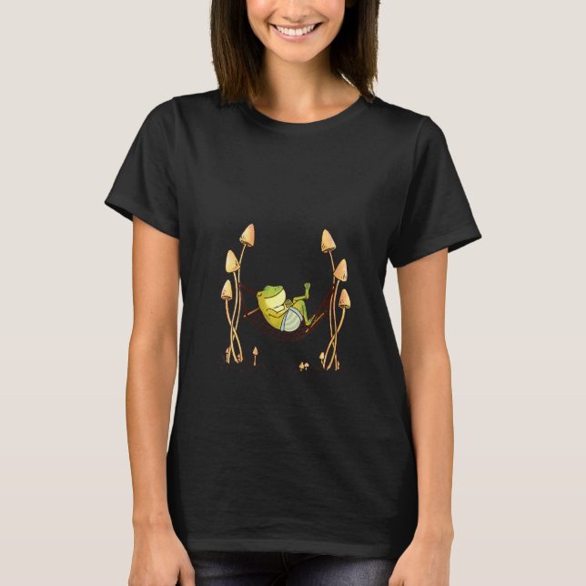 Womens Cool Frog Chilling In An Hammock T-Shirt (Front)
