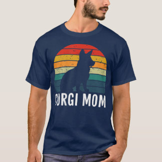 Womens Corgi Mom Retro Vintage Welsh Corgi Owners T-Shirt