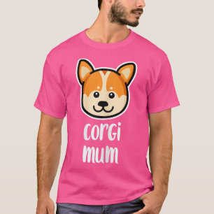 Womens Corgi Mum Dog Lover T-Shirt