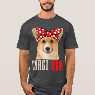 Womens Corgi Mum Funny Cute Vintage Corgi Mama Dog T-Shirt