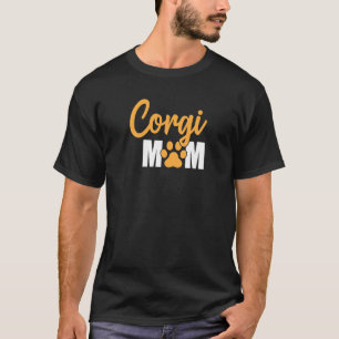 Womens Corgi Mum Pawprint T-Shirt