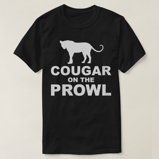 Womens Cougar on the Prowl Women's VNeck  T-Shirt (Design Front)