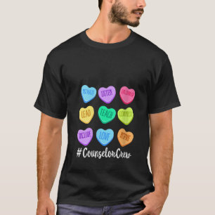 Womens Counsellor Crew Teacher Valentine s Day Pas T-Shirt