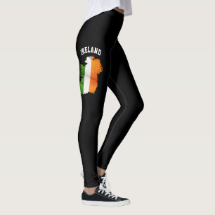 Women's Country flag Orange White Green Ireland Leggings