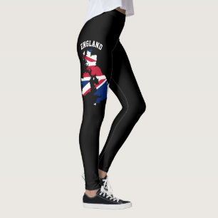Women's Country flag Red Blue White England UK Leggings