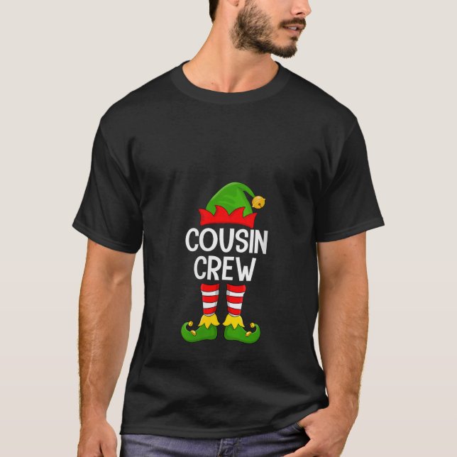 Womens Cousin Crew Elf Xmas Family Matching Elf Sq T-Shirt (Front)