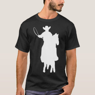 Womens Cowboy Silhouette Cowboy Fanatic VNeck  T-Shirt