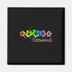 Womens Cozumel, Mexico Watercolor Beach &amp; Surf Magnet