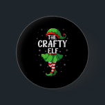 Womens Crafty Elf Christmas Girls Women Elf Squad  6 Cm Round Badge<br><div class="desc">Womens Crafty Elf Christmas Girls Women Elf Squad Xmas Family V-neck</div>