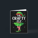 Womens Crafty Elf Christmas Girls Women Elf Squad  Card<br><div class="desc">Womens Crafty Elf Christmas Girls Women Elf Squad Xmas Family V-neck</div>