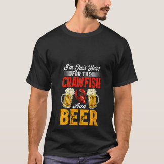 Womens Crawfish With Beer Drinking Funny Graphic A T-Shirt