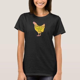 Womens Crazy Chicken Lady Animal T-Shirt