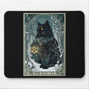 Womens Creepmas Vintage The Yule Cat Tarot Card Da Mouse Pad