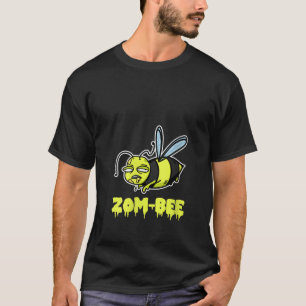 Womens Creepy Scary Funny Zombie Zom Bee Halloween T-Shirt