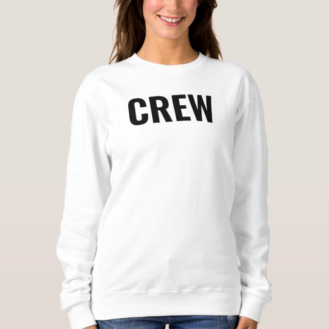 Womens Crew Sweatshirts Staff Add Logo Text Here (Front)
