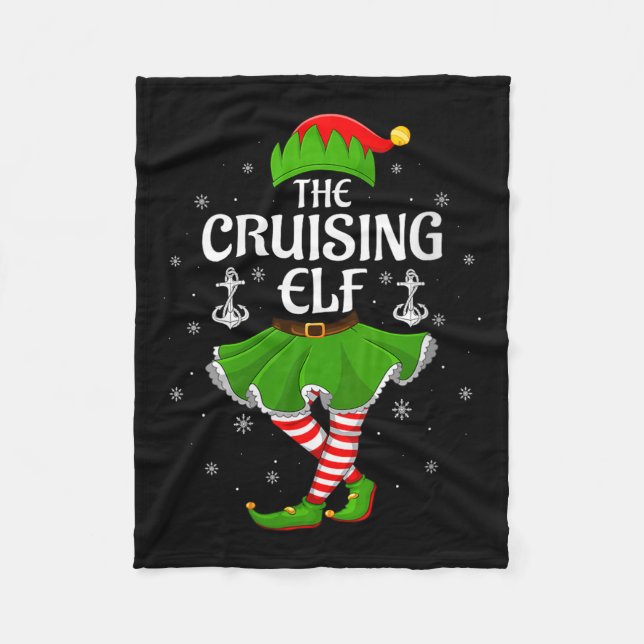 Womens Cruising Elf Christmas Family Girls Women E Fleece Blanket (Front)
