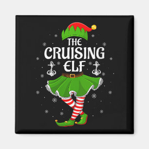 Womens Cruising Elf Christmas Family Girls Women E Magnet