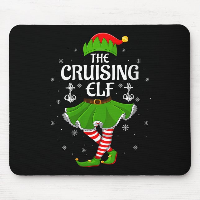 Womens Cruising Elf Christmas Family Girls Women E Mouse Pad (Front)