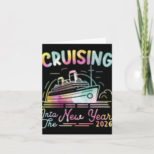 Womens Cruising Into New Year 2026 Countdown Party Card
