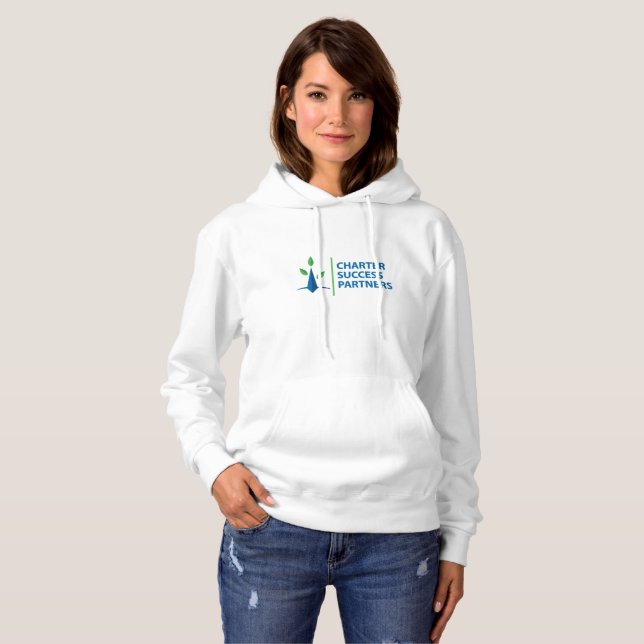 Women's, CSP tree with stacked name Hoodie (Front Full)