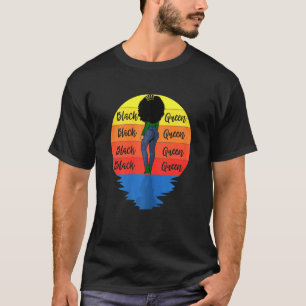 Womens Curly Black Queen Afro American African T-Shirt