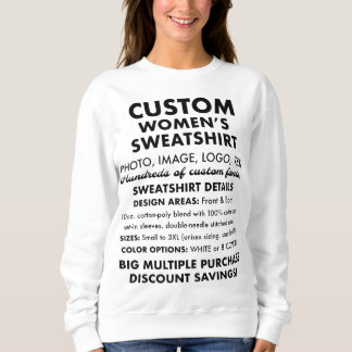 Women's Custom Personalised Sweatshirt - 9 Colours