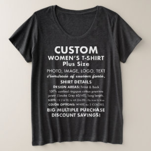 Women's Custom Personalized Plus Size T-Shirt
