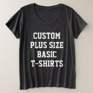 Women's Custom Plus Size Basic T-Shirt SMOKE GREY