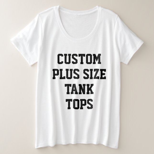 Women's Custom Plus Size Tank Top WHITE (Design Front)