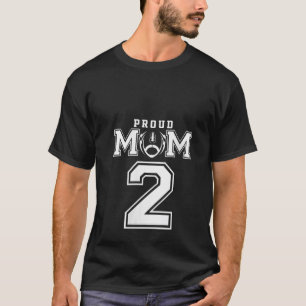 Womens Custom Proud Football Mom Number 2 Personal T-Shirt