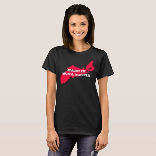 Women's Customisable Made in Nova Scotia T-shirt (Front Full)