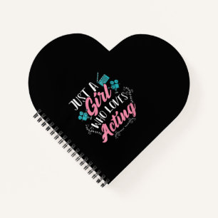Womens Cute Actor Just A Girl Who Loves Acting Notebook