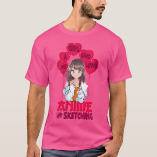 Womens Cute Anime Gift - Just A Girl Who Loves Ani T-Shirt