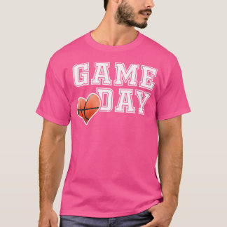 Womens Cute Basketball Mum Friday Night Game Day T-Shirt