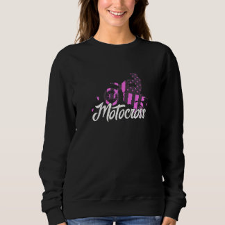 Womens Cute Biking Motocross Dirtbike Rider Girl U Sweatshirt