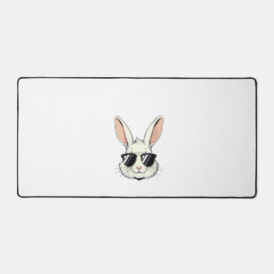 Womens Cute Bunny Face Glasses Girls Boy Rabbit Ea Desk Mat