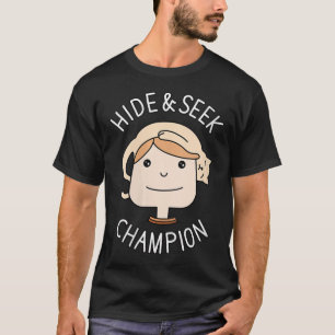 Womens Cute Cat Funny Hide And Seek Champion Kitty T-Shirt