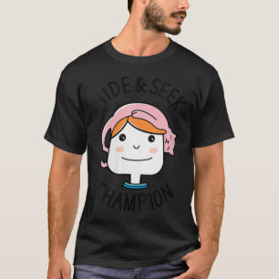 Womens Cute Cat Funny Hide And Seek Champion Kitty T-Shirt
